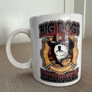 Vintage Big Dogs Fire Department Coffee Mug "Like it Hot" RARE